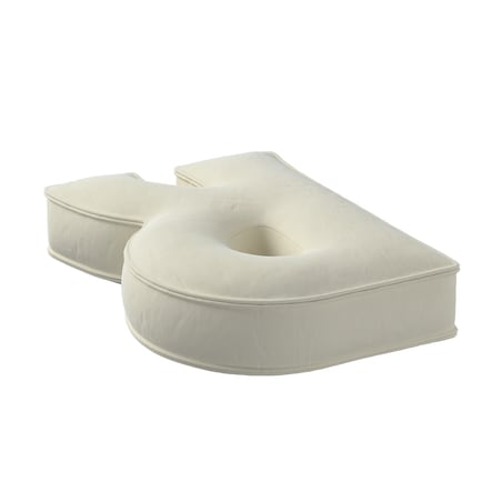 Poduszka literka R, śmietankowa biel, 35x40cm, Posh Velvet