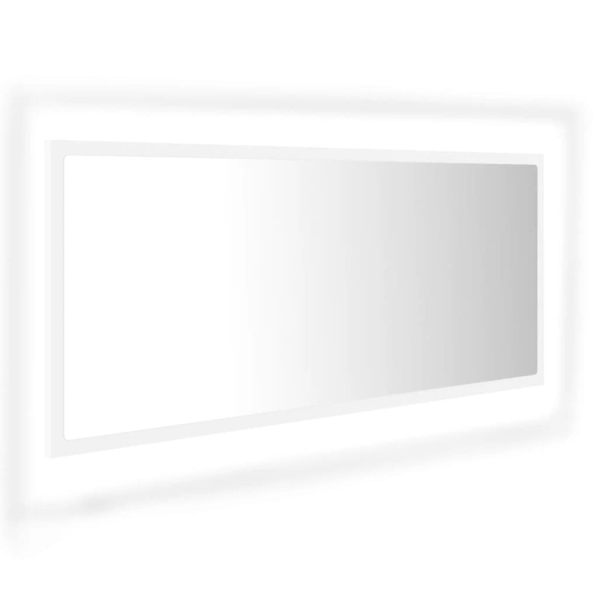vidaXL Lustro łazienkowe z LED, białe, 100x8,5x37 cm, akryl
