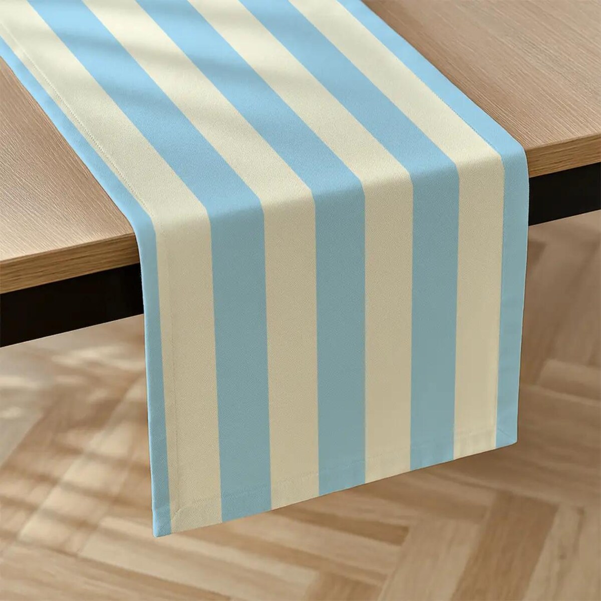 Bieżnik świąteczny - klasyczne błękitne pasy - 40x250