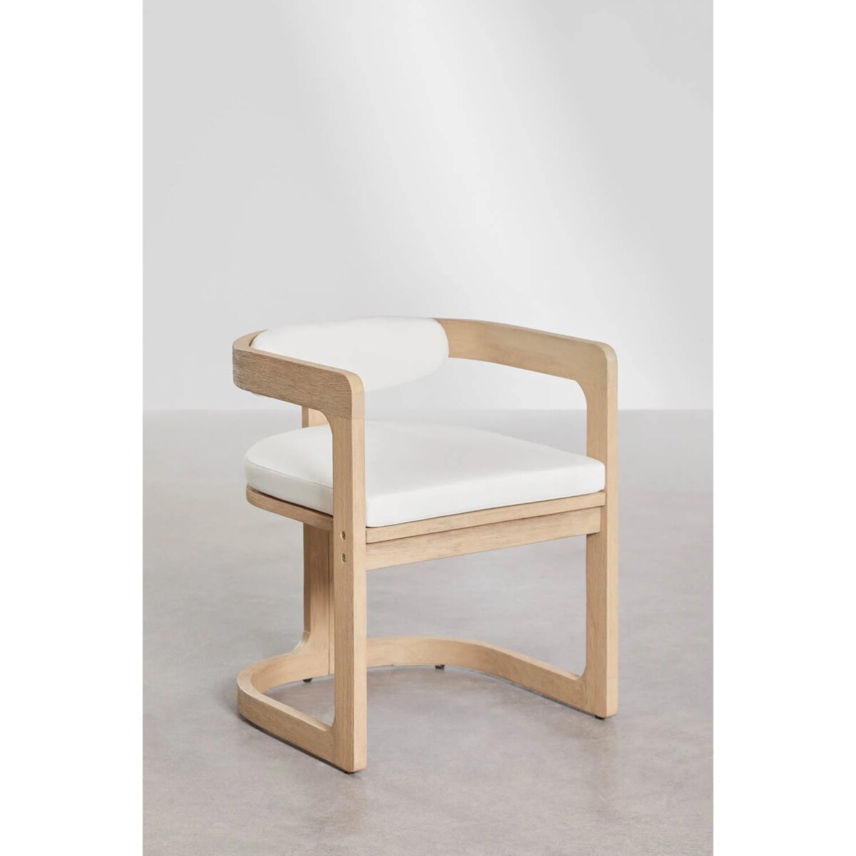 Krzesło ogrodowe z drewna eukaliptusowego Selira, bielone