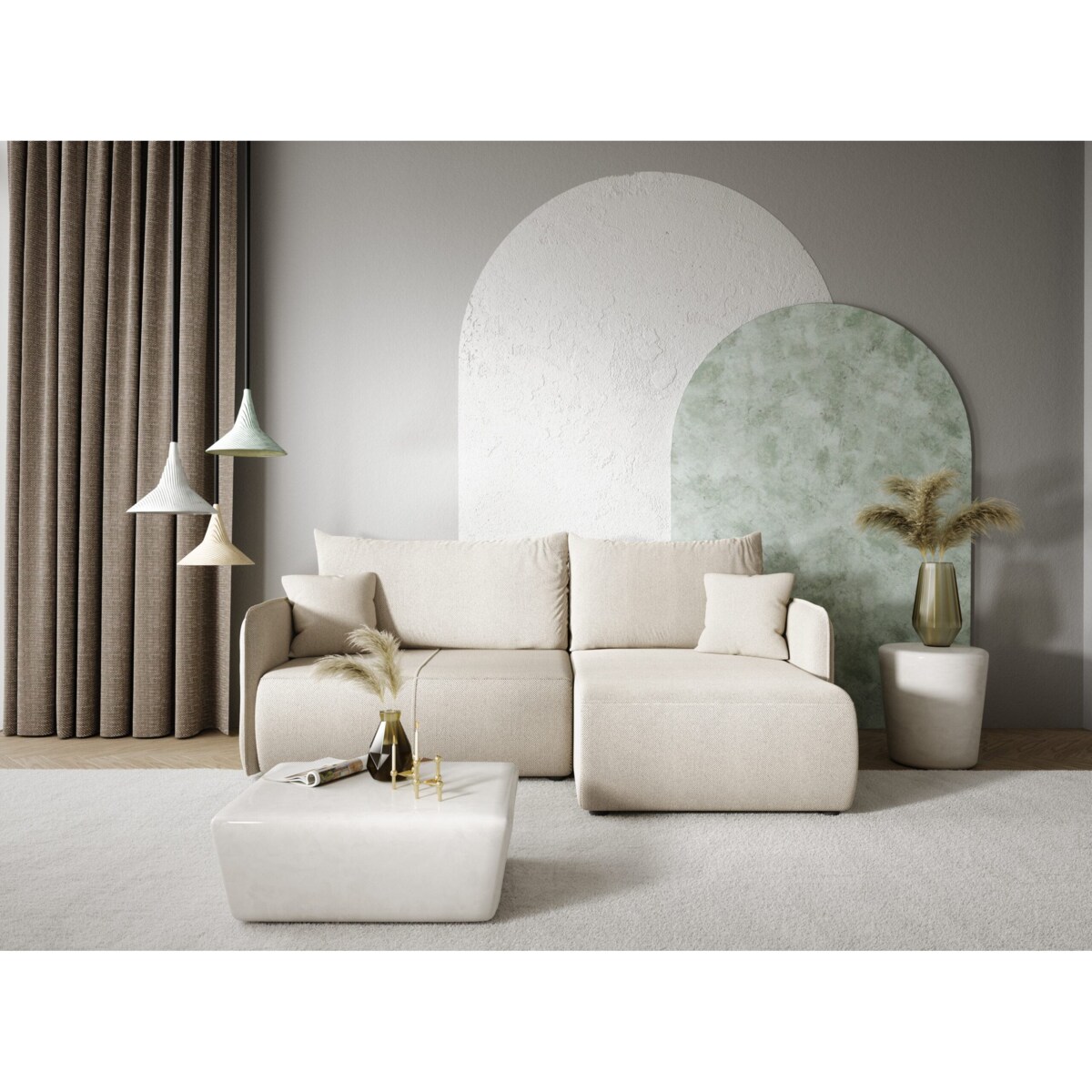 Narożnik FOREST L z funkcją spania Kolor: Curio 84