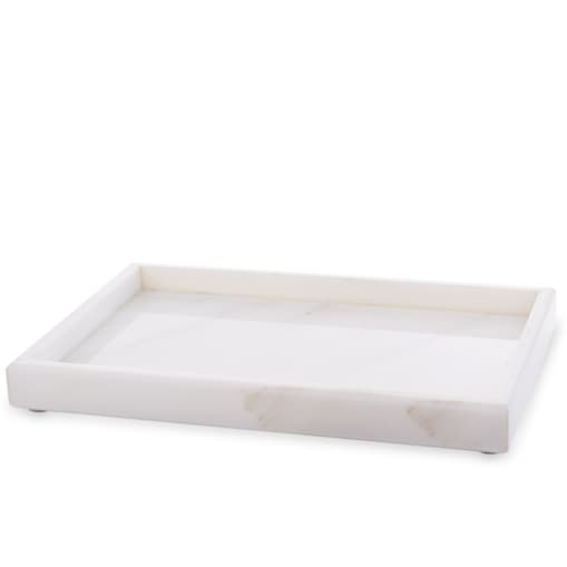 Taca dekoracyjna 30x20x3 cm MARMARILO biała