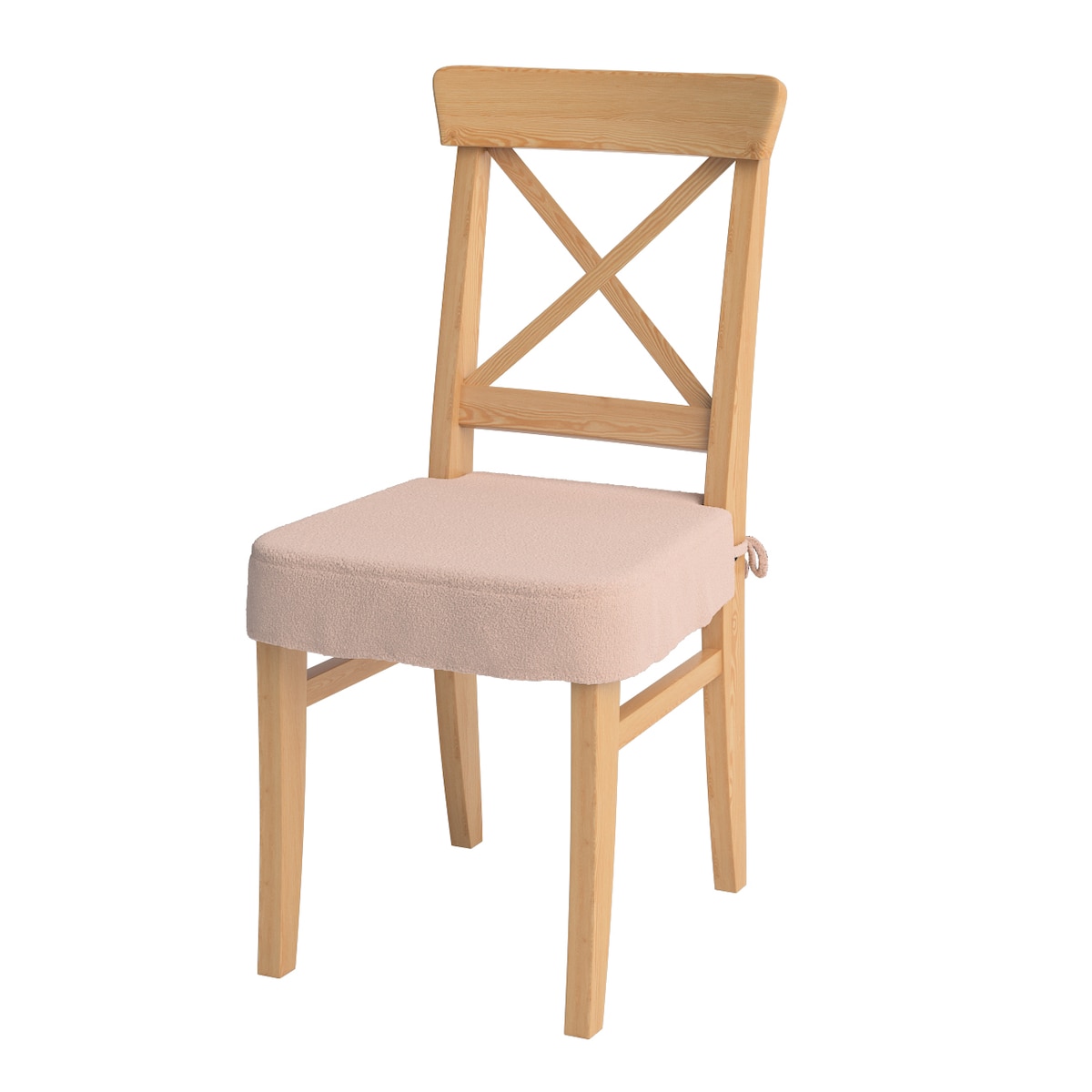 Siedzisko na krzesło Ingolf, różowa bukla, krzesło Inglof, Boucle Teddy