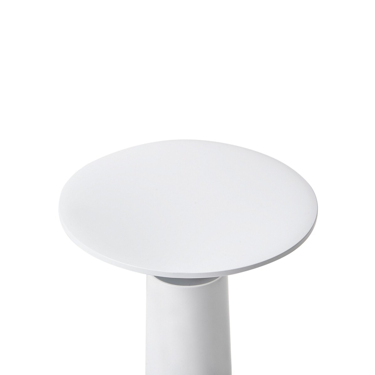 Bezprzewodowa lampa stołowa metalowa biała LEVIRA