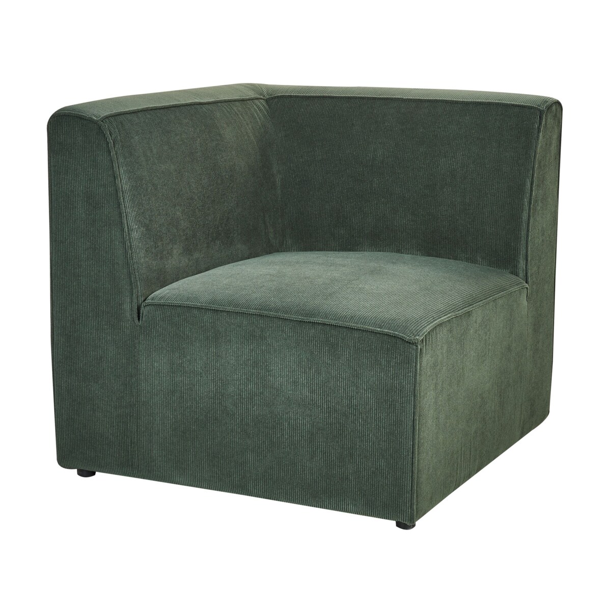 Sofa modułowa dla 3 osób LEMVIG Sztruks Ciemnozielony