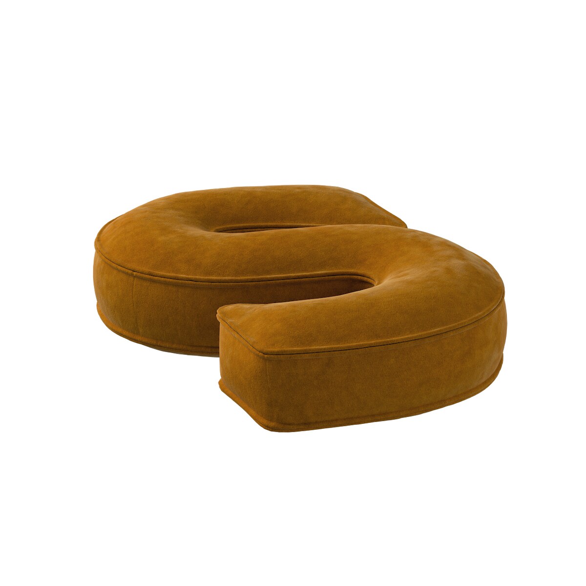 Poduszka literka S, miodowy, 35x40cm, Posh Velvet