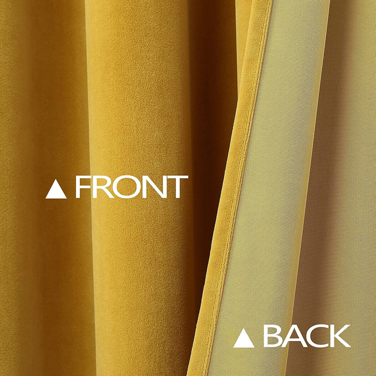 Zasłony gotowe na taśmie welurowe 140x270 musztardowe żółte