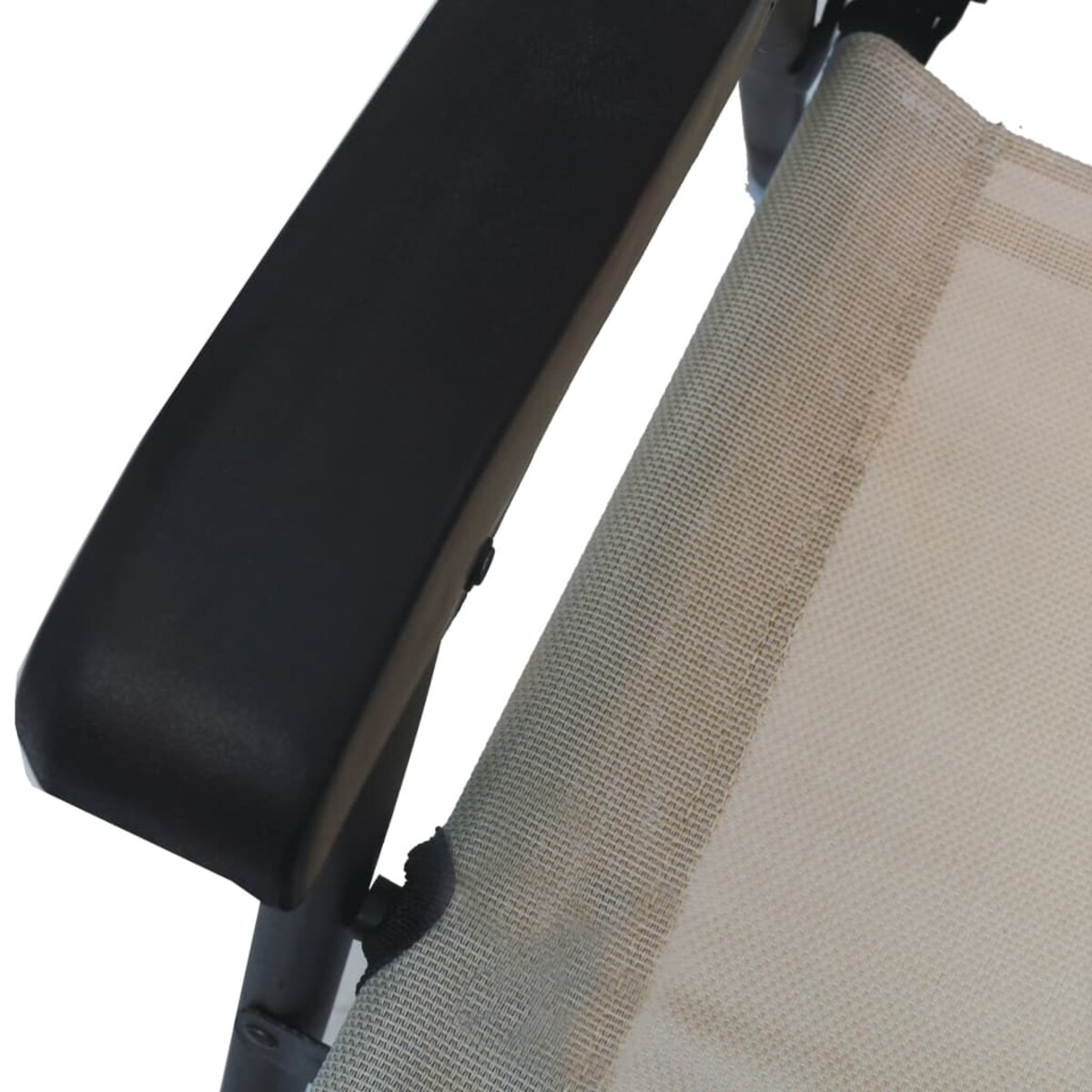 vidaXL Składane krzesła ogrodowe, 2 szt., tworzywo textilene, taupe