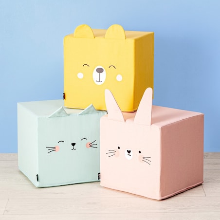 Puf kostka Rainbow Rabbit, 40x40