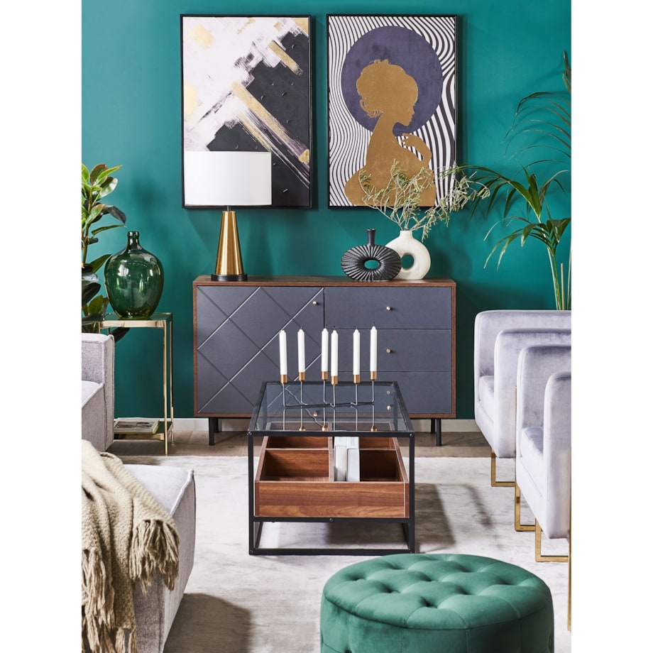 Świecznik metalowy 12 cm czarny BANGKA