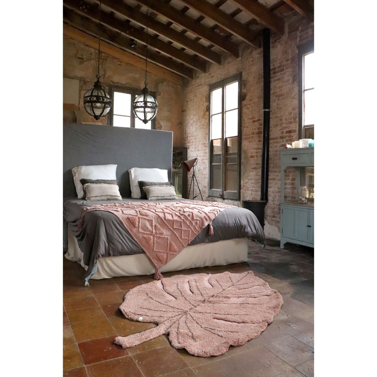 Dywan bawełniany Monstera Vintage Nude 120x180 cm Lorena Canals