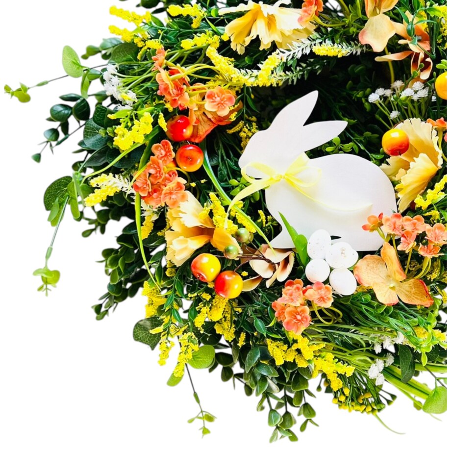 Wianek wielkanocny 45 cm stroik wiosenny XXL