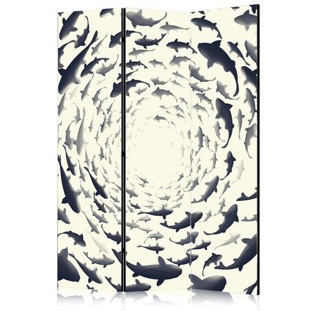 Parawan akustyczny Zwierzęta 135x172 cm 3-częściowy czarny