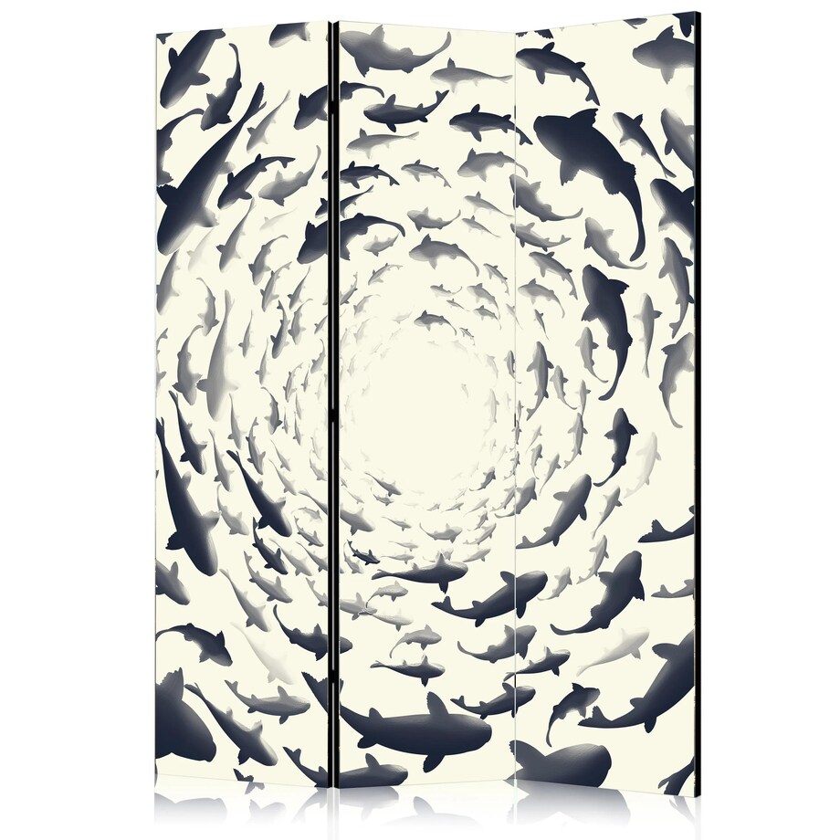 Parawan akustyczny Zwierzęta 135x172 cm 3-częściowy czarny