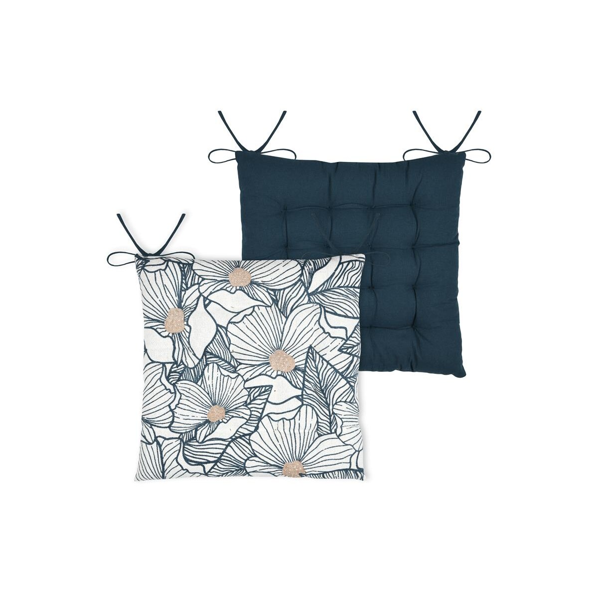 Poduszka wiązana na krzesło, EUGENIE, 38 x 38 cm