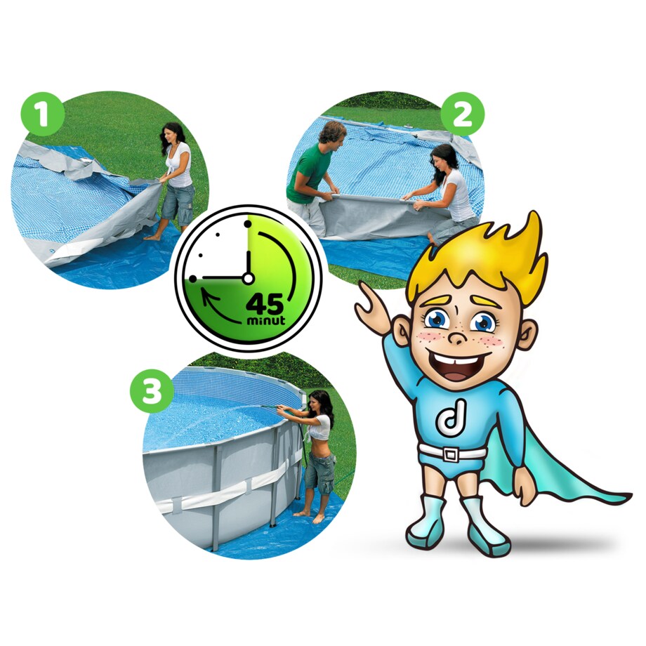 Basen ogrodowy stelażowy 488x122 cm INTEX zestaw 17w1