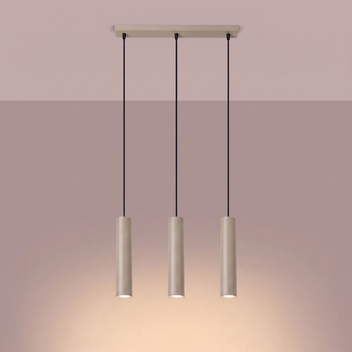 Lampa wisząca LAGOS 3L taupe