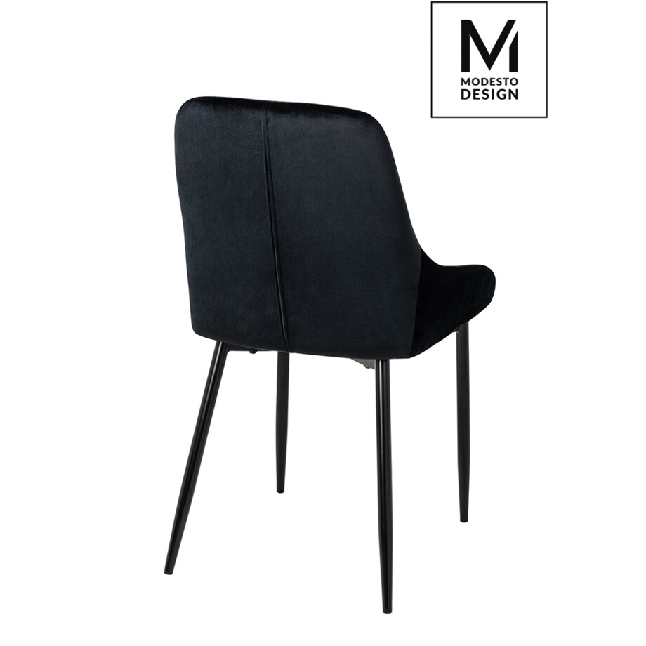 MODESTO krzesło CLOVER czarne - welur, metal