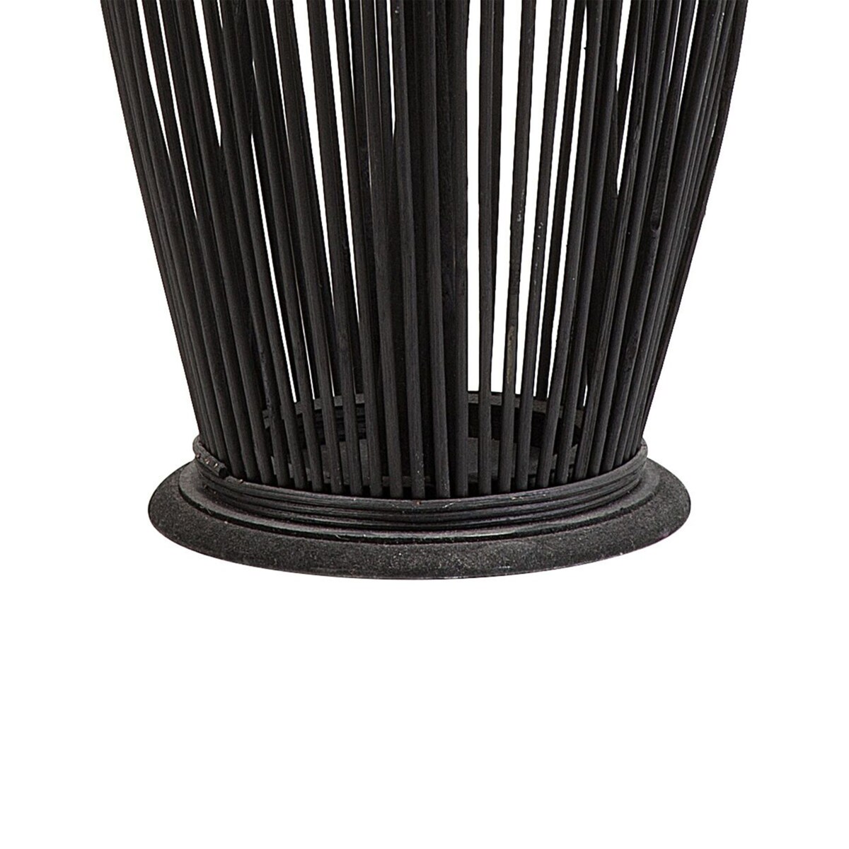 Lampion drewniany 84 cm czarny TAHITI