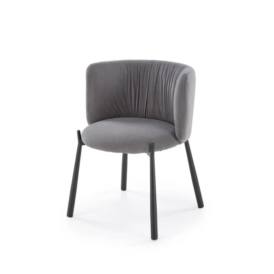 Krzesło tapicerowane K531 VELVET szare