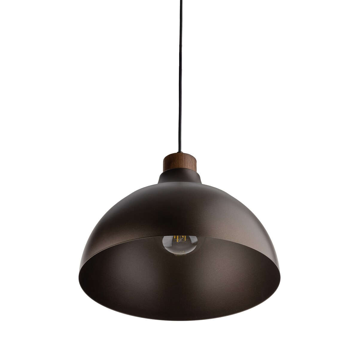 Lampa wisząca TK Lighting CAP BROWN 6926 brązowa E27 34 cm, regulowana wysokość do 170 cm