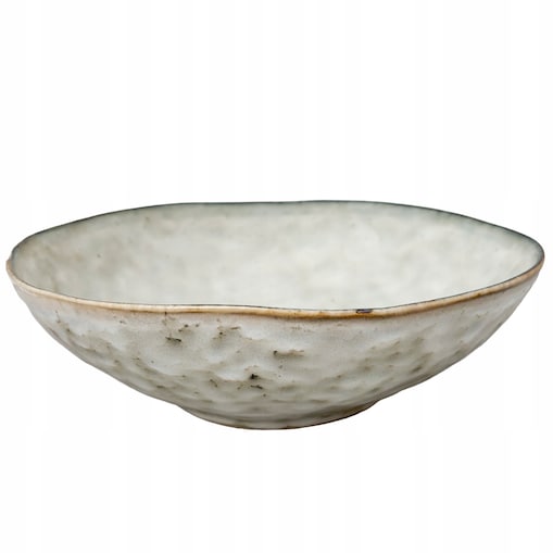 MISA MISKA NA OWOCE SAŁATKĘ PATERA 30cm CERAMICZNA BEŻOWA OKRĄGŁA DO DOMU