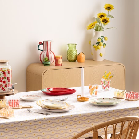 Wazon ceramiczny z gałązkami cytryny 32,6x22,5x20 cm LEMONIA
