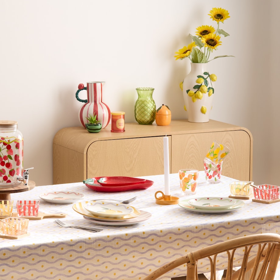 Wazon ceramiczny z gałązkami cytryny 32,6x22,5x20 cm LEMONIA