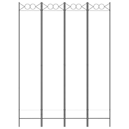 vidaXL Parawan 4-panelowy, biały, 160x220 cm, tkanina