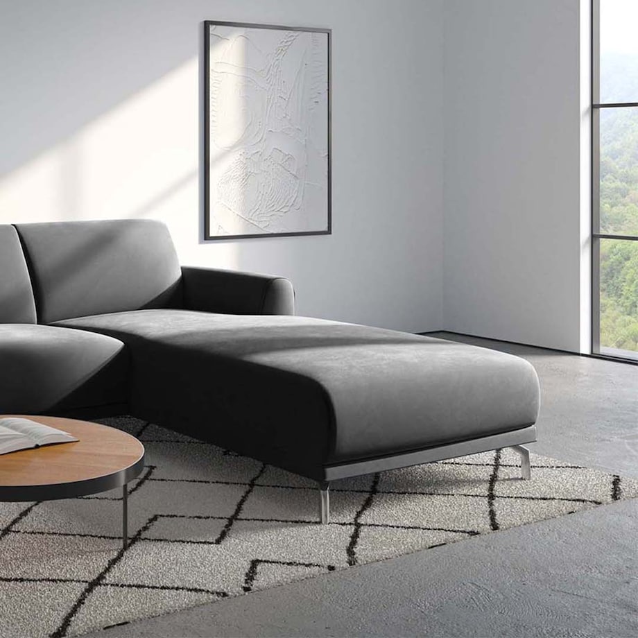 Sofa narożna Puzo - ciemnoszara