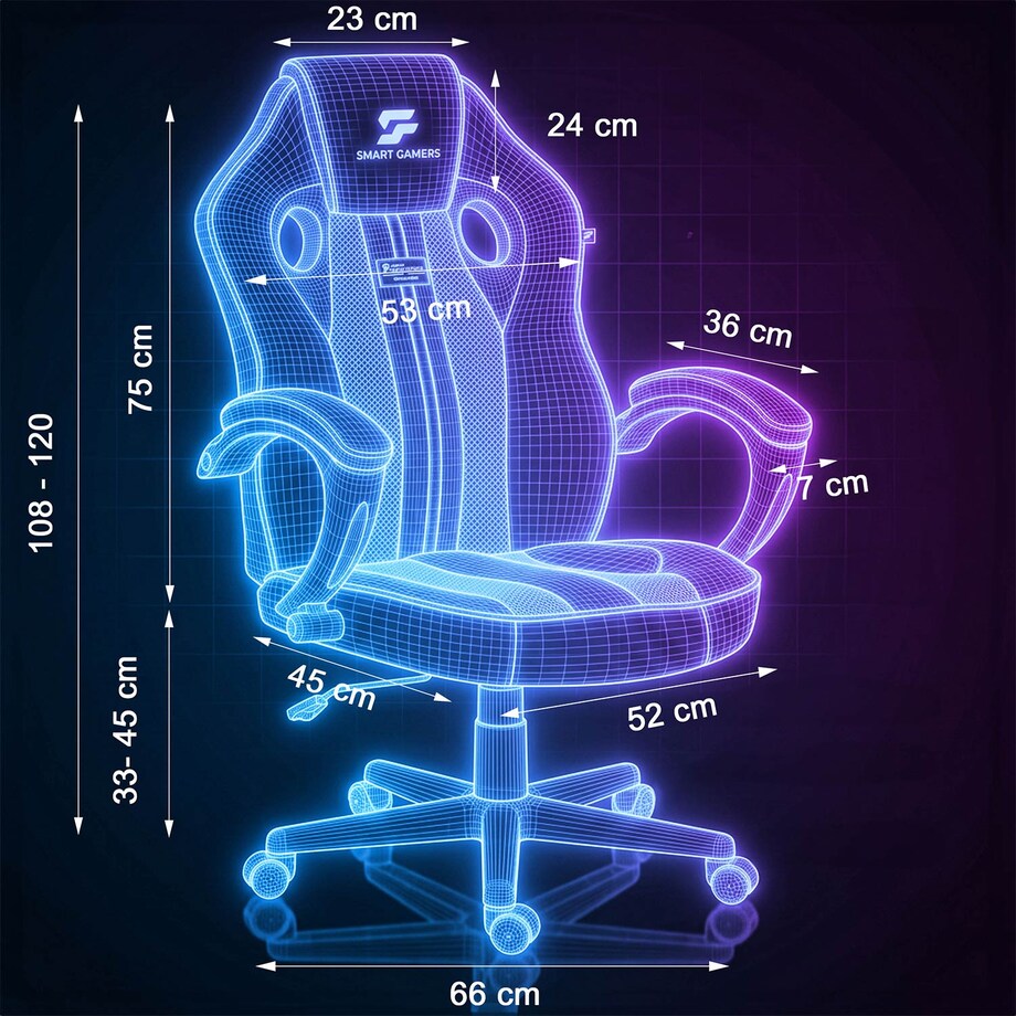 Fotel gamingowy obrotowy dla gracza Sofotel Master czarny