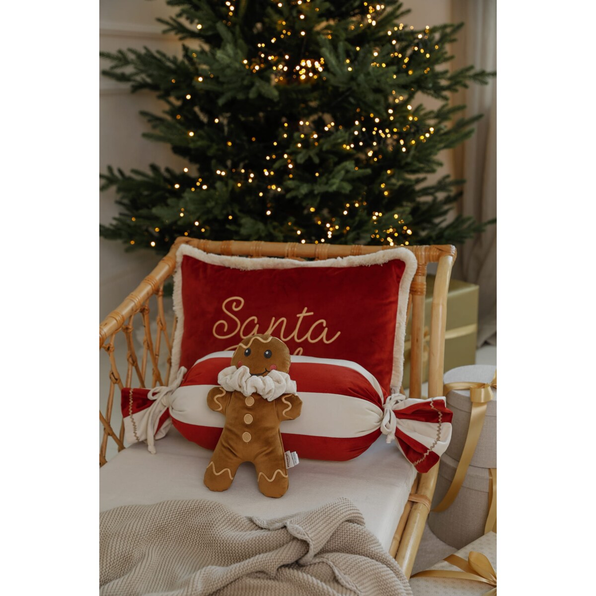 Poduszka Świąteczna Carmin Red z personalizacją