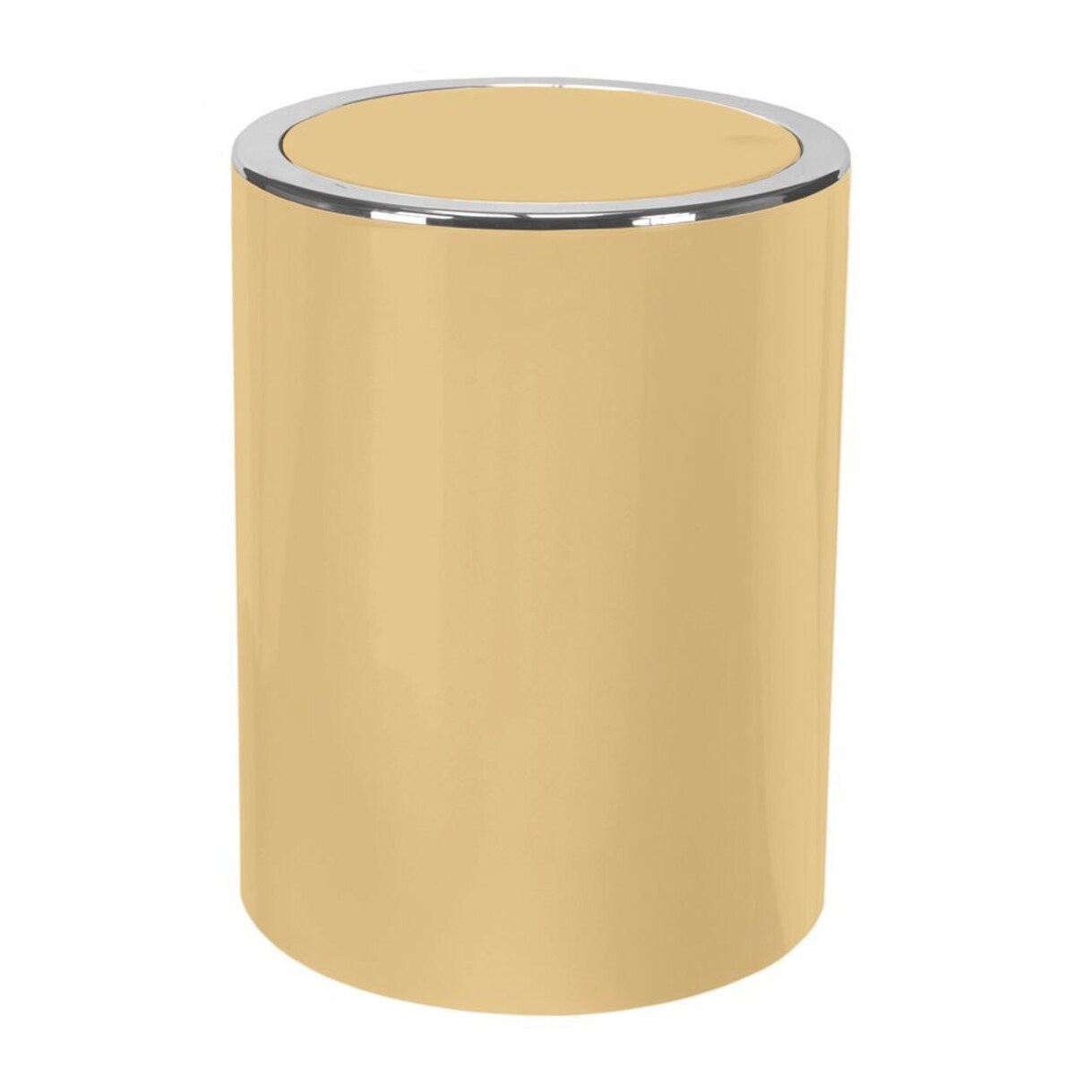 Kleine Wolke Clap Kosz łazienkowy żółty/solaris 5 litrów srebrny rant