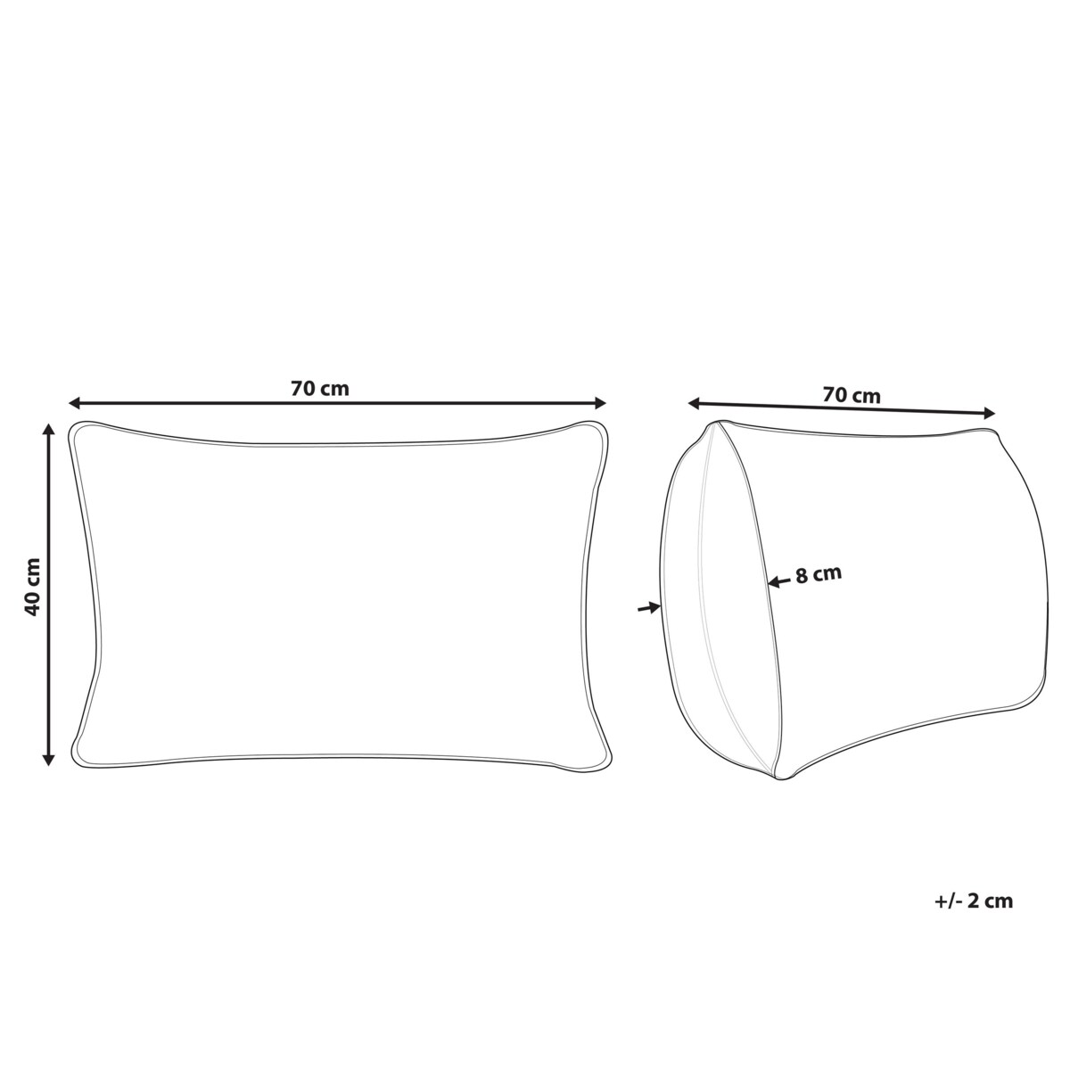Poduszka ogrodowa TRIFOS Wzór geometryczny 40 x 70 cm Niebieski