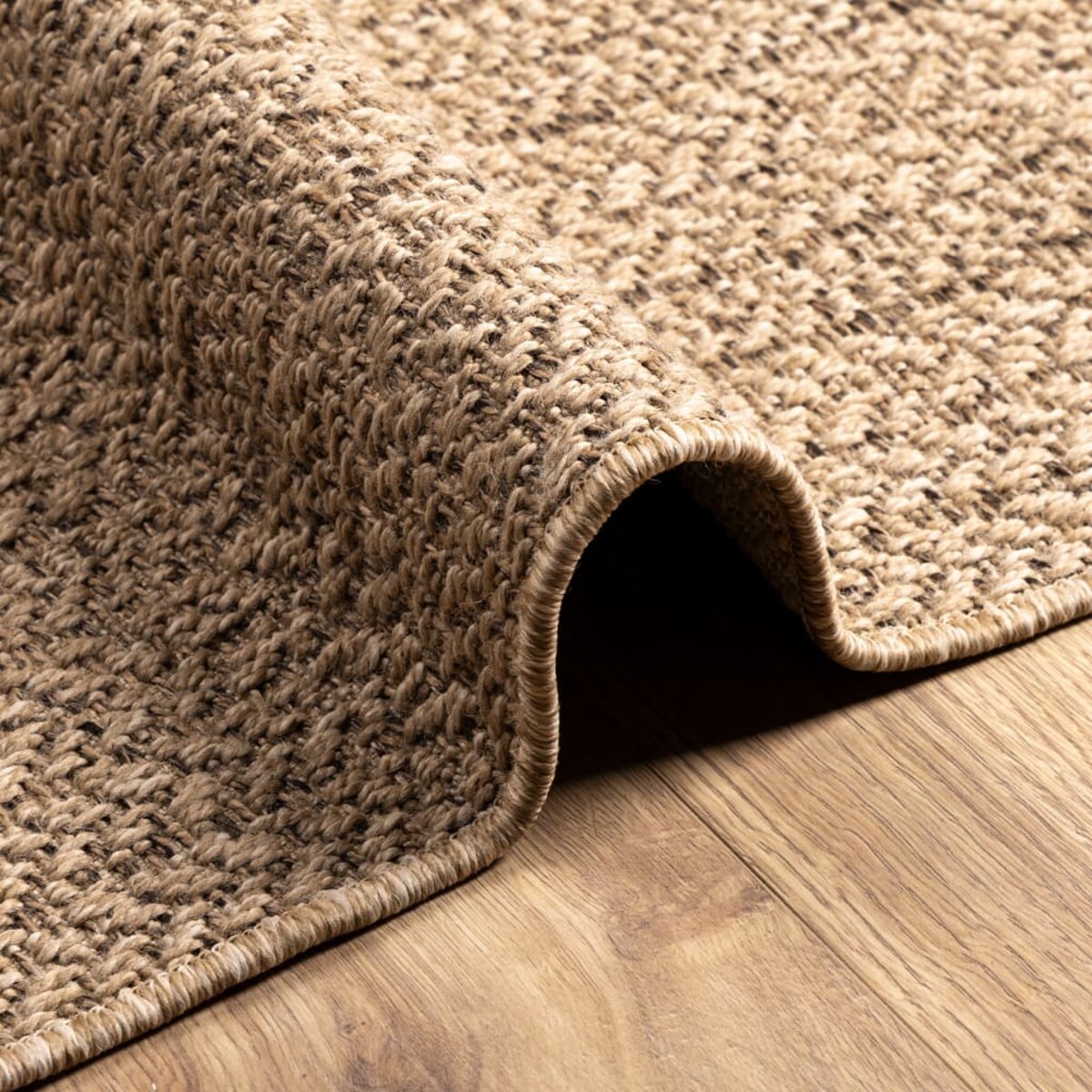 vidaXL Dywan ZIZUR, beżowy, 120x120 cm, stylizowany na jutowy