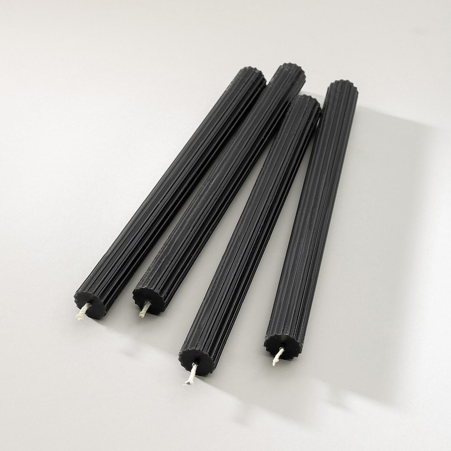 Zestaw świec stroikowych Noir 2x25 cm boże narodzenie, święta, świąteczne, czarny, 2x2x25 cm