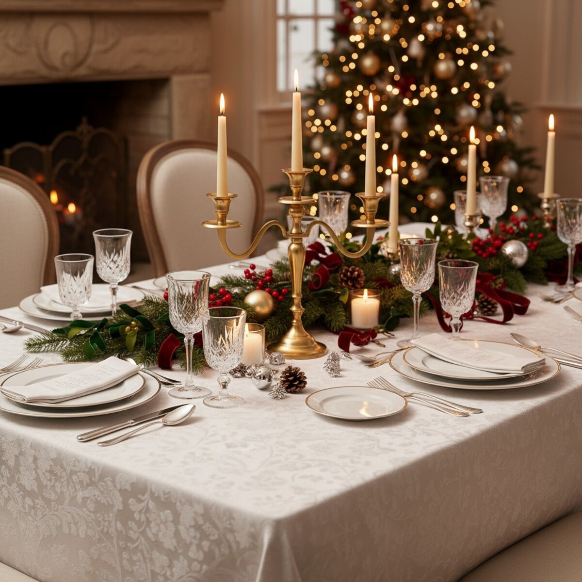 Świecznik trójramienny, złoty, 30 cm