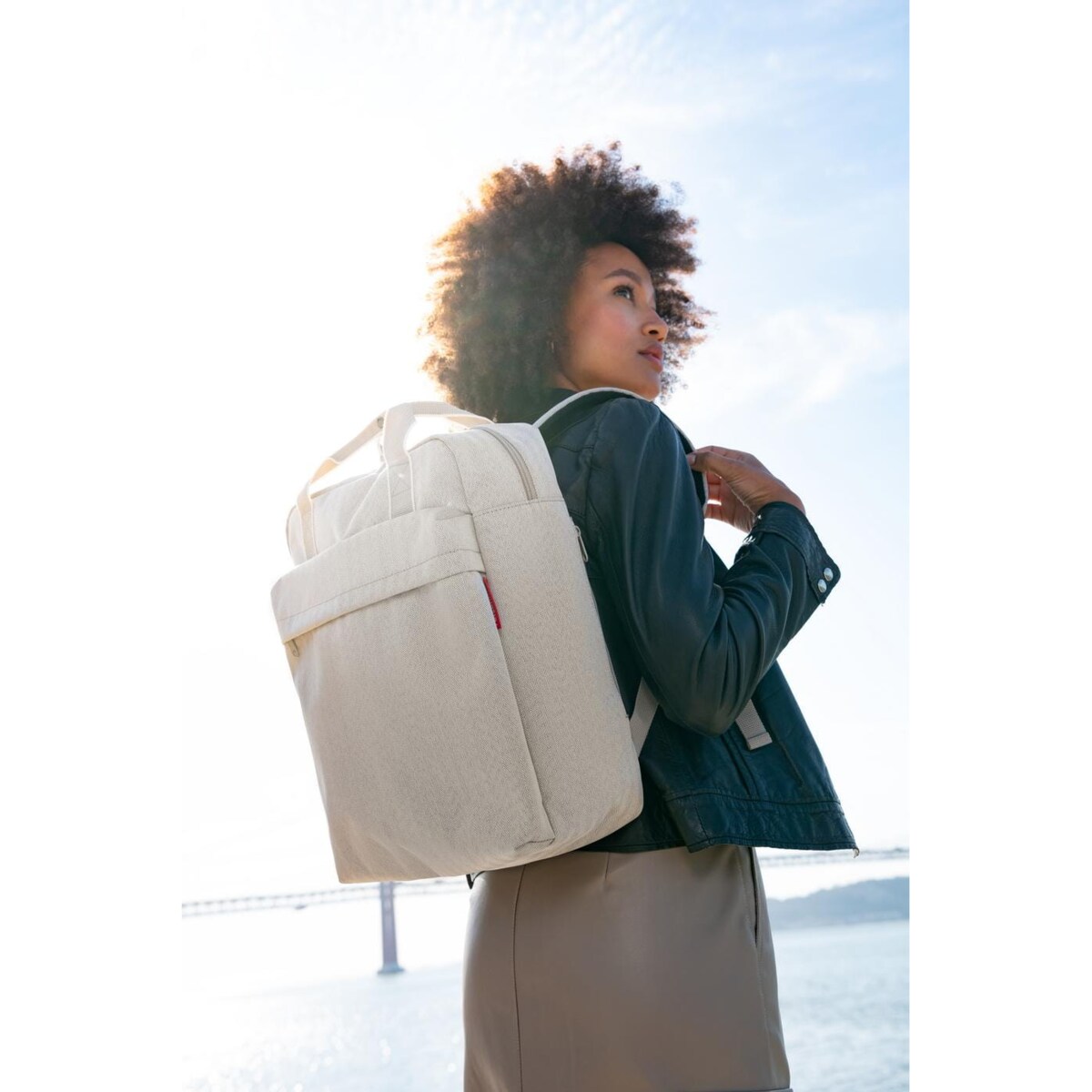 Plecak ALLDAY BACKPACK M, herringbone sand