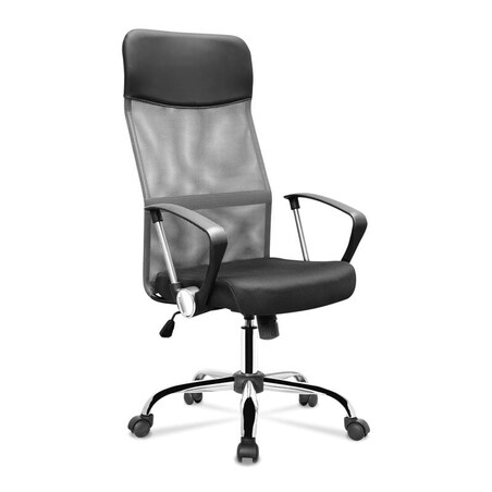 ERGONOMICZNY FOTEL OBROTOWY - SZARO-CZARNY