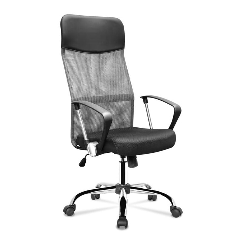 ERGONOMICZNY FOTEL OBROTOWY - SZARO-CZARNY