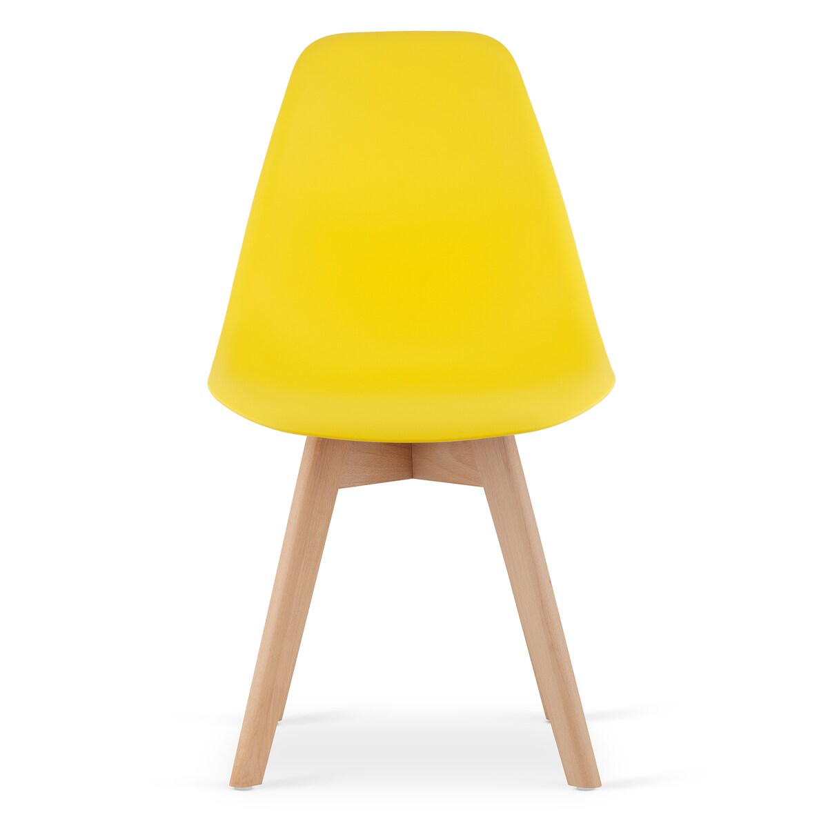 Krzesło do jadalni Kito Żółte, Nogi Naturalne 2 szt.