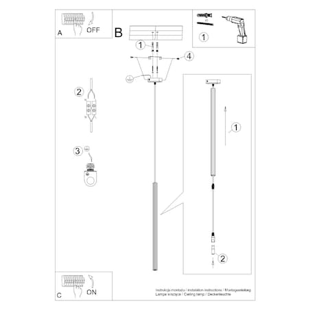 Lampa wisząca ARCHE 1 złota