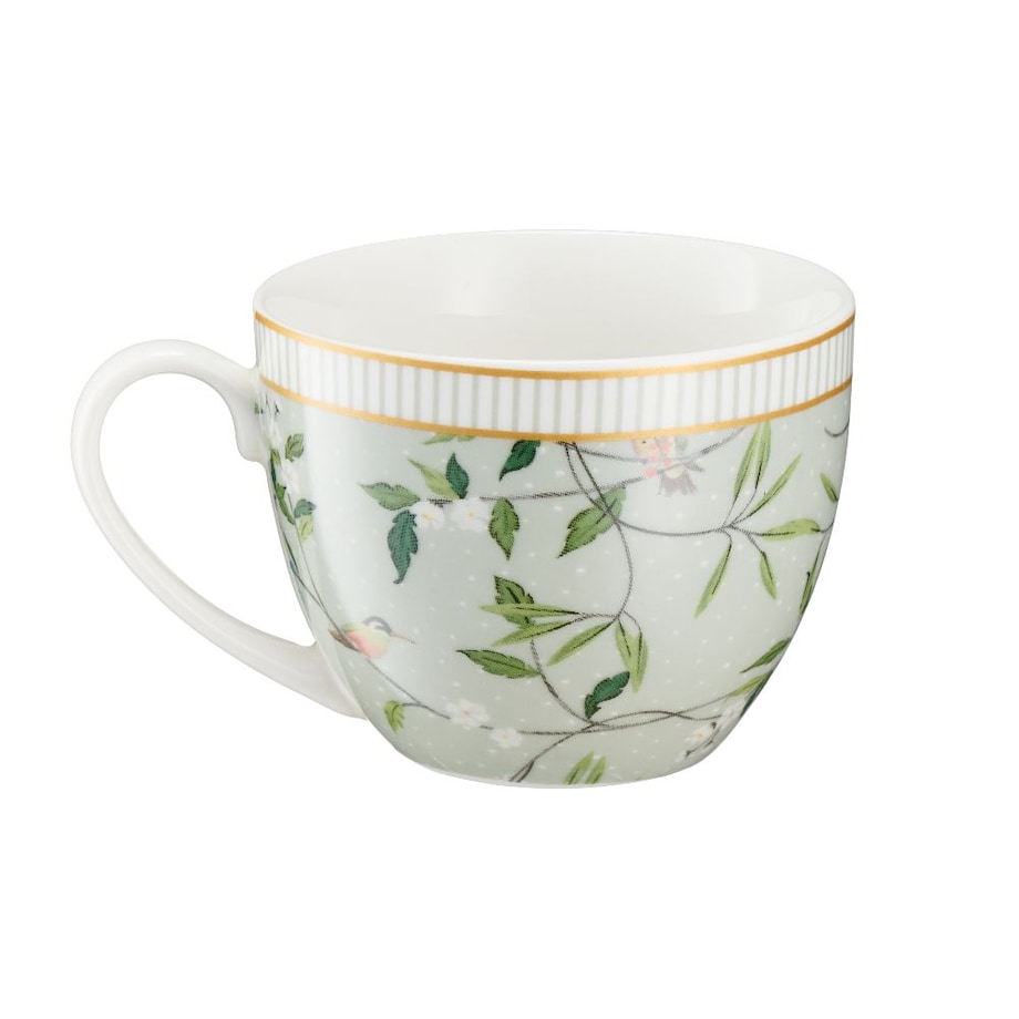 VILLA ITALIA Filiżanka porcelanowa 240 ml ze spodkiem NORIKO GREEN