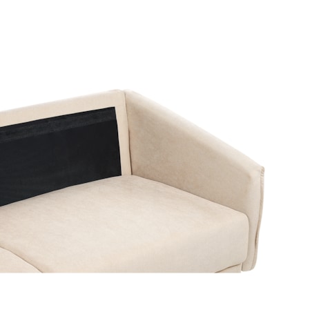 Sofa 3-osobowa welurowa beżowa MAURA