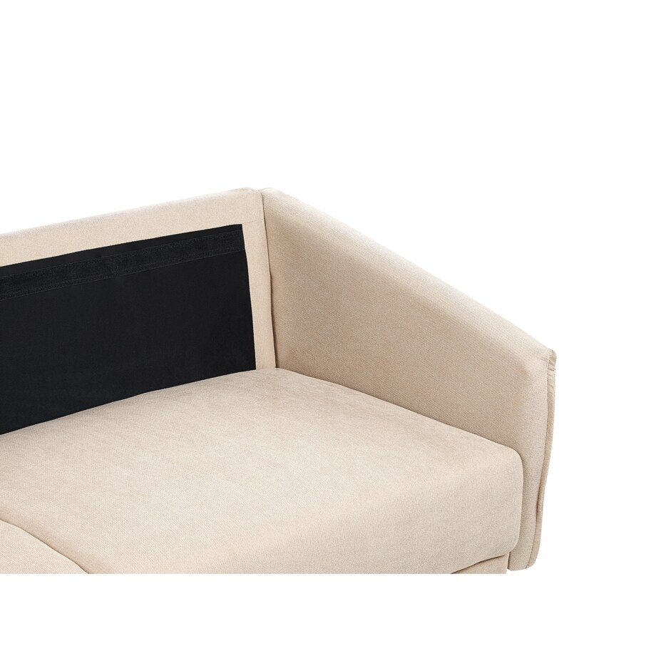 Sofa 3-osobowa welurowa beżowa MAURA