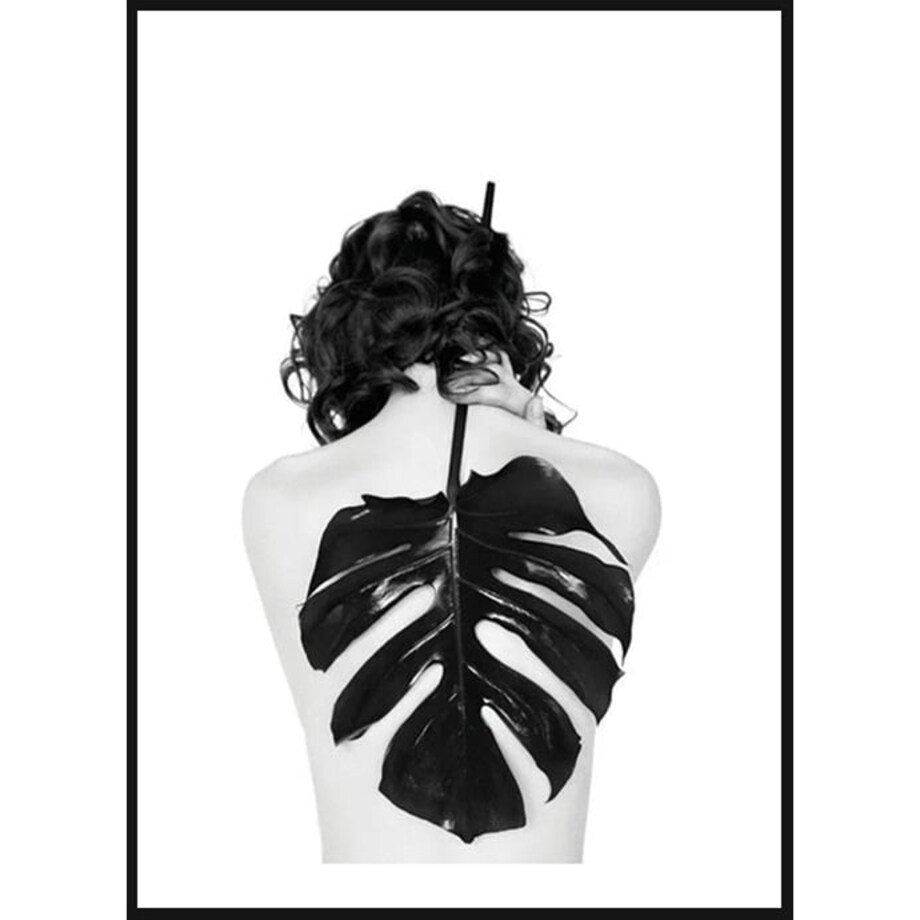 Poster Story, Plakat, Obraz - Kobieta z Monsterą na Plecach, wymiary 50 x 70 cm