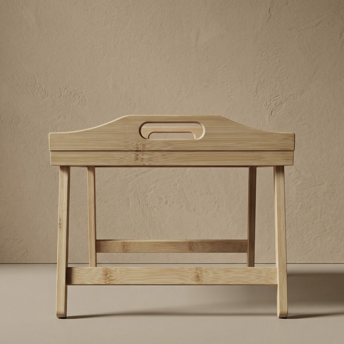 Bambusowa taca śniadaniowa z rozkładanymi nóżkami LENTO, 54 x 30 x 24 cm