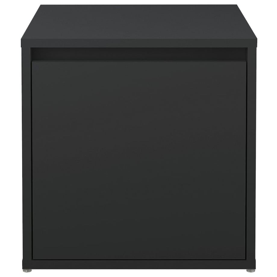 vidaXL Puf z szufladą, czarny, 40,5x40x40 cm, materiał drewnopochodny