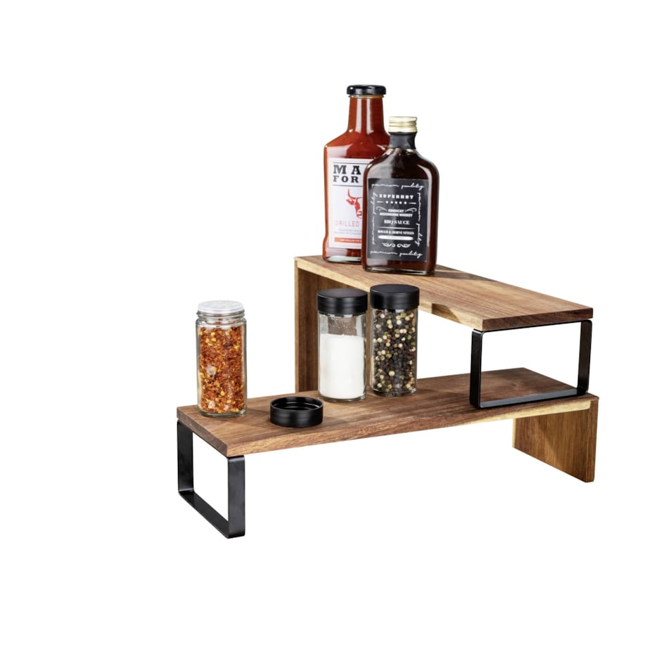 Półka kuchenna narożna, drewno akacjowe, Vali, WENKO