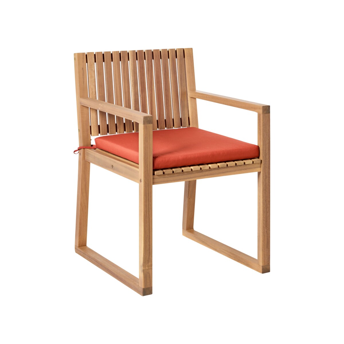 Zestaw ogrodowy dla 8 osób SASSARI PREMIUM z poduszkami Certyfikowane drewno akacjowe Czerwony